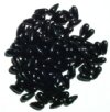 100 5x10mm Opaque Black Drop Beads